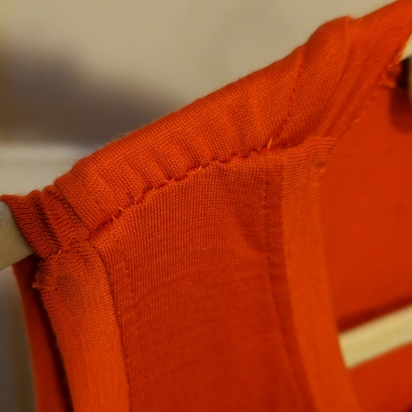 Wool& Grace midi tiered sleeveless dress coral red - Picture 5 of 12